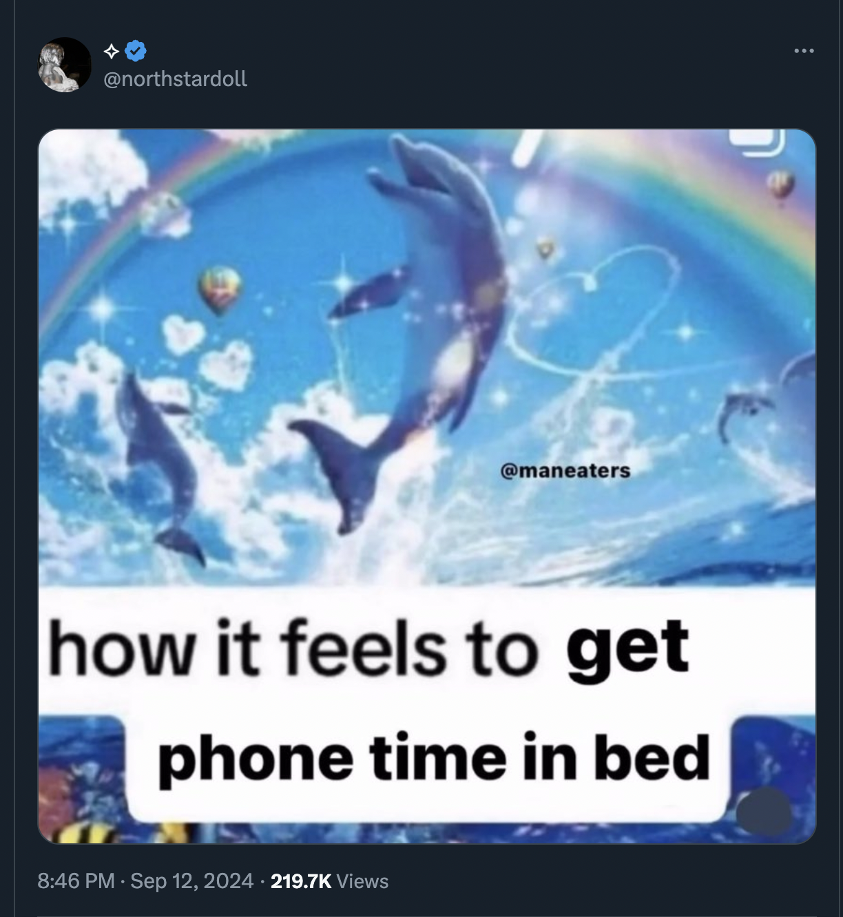 Internet meme - how it feels to get phone time in bed Views